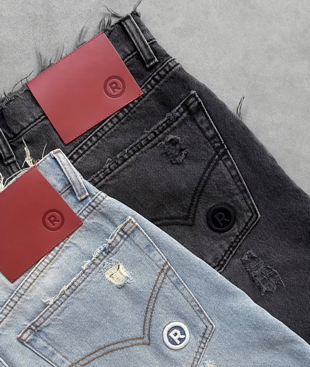 Distressed Denim Shorts